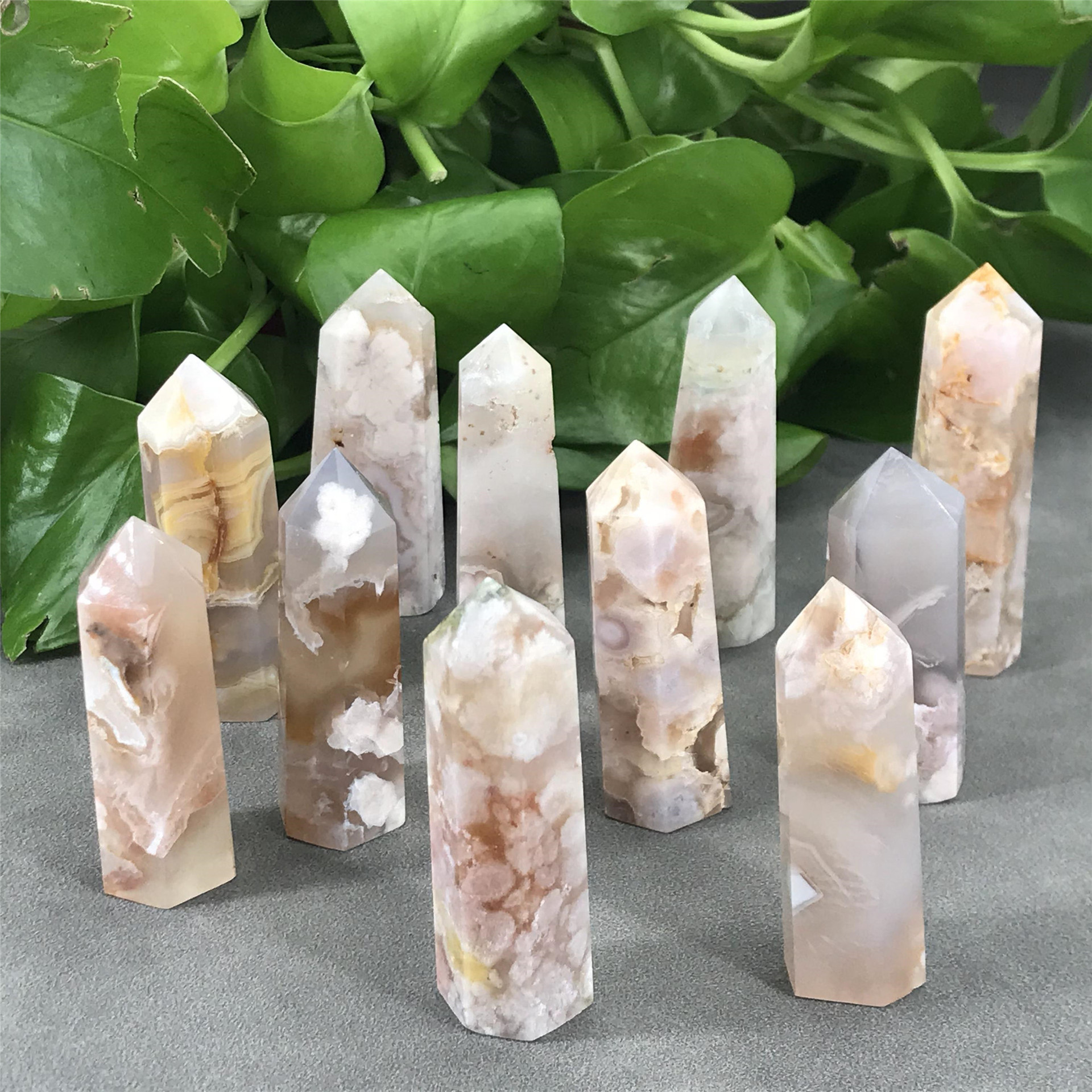 SAMEI JEWELRY Hot item natural crystal healing stone agate point good price feng shui crystal tower stone decoration and gifts