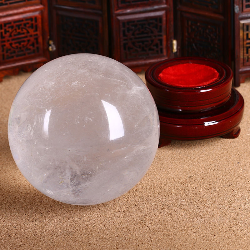 High quality crystal ball natural crystal polished large size transparent crystal ball decoration