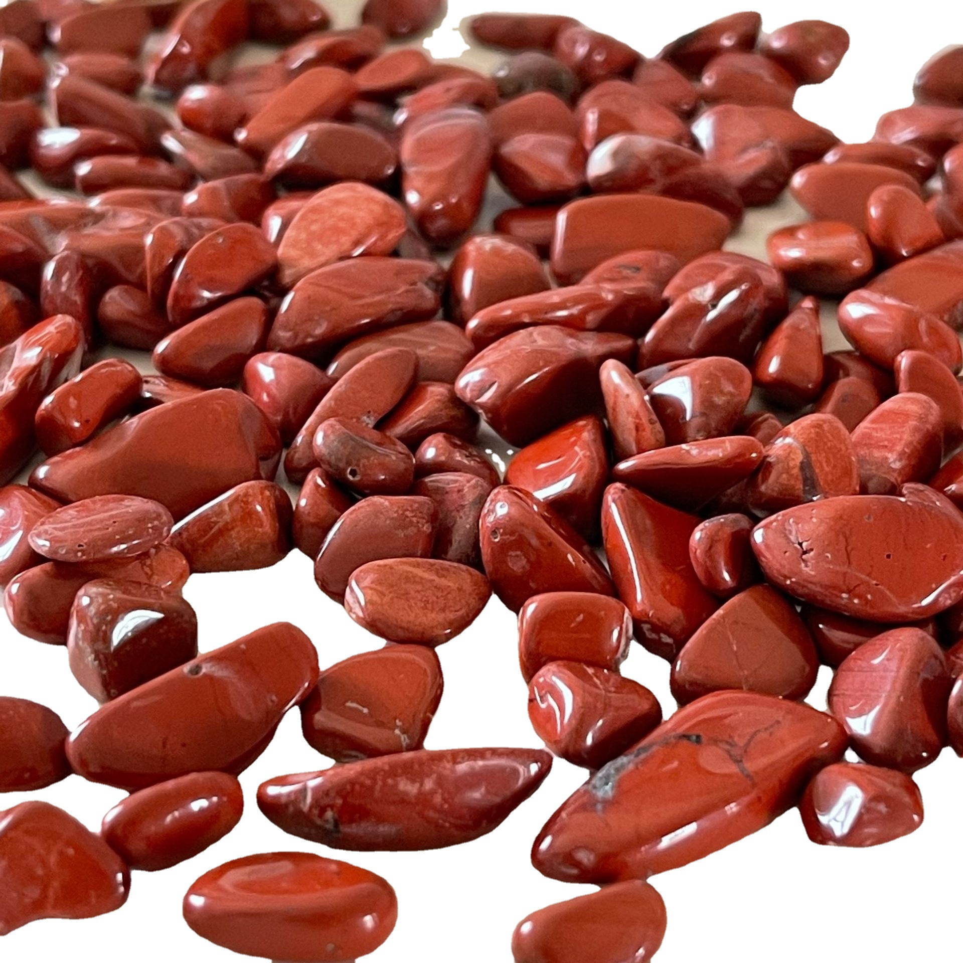 Hot sale crystals wholesale bulk tumbled stone Natural Healing Red jasper Crystal Tumbled Stones Gravel