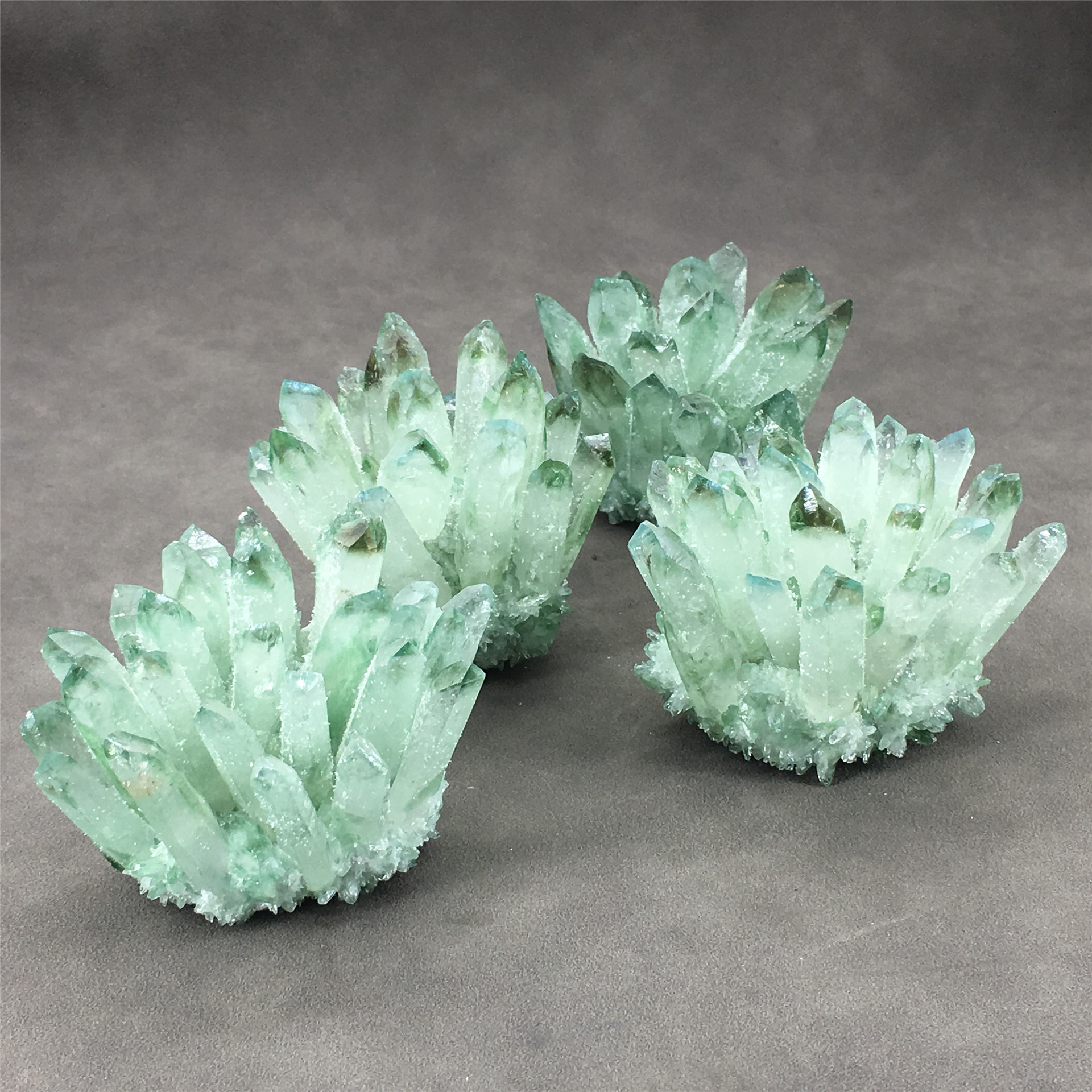 Best selling cluster crystal wholesale folk crafts reiki gemstones natural quartz green crystal cluster for healing