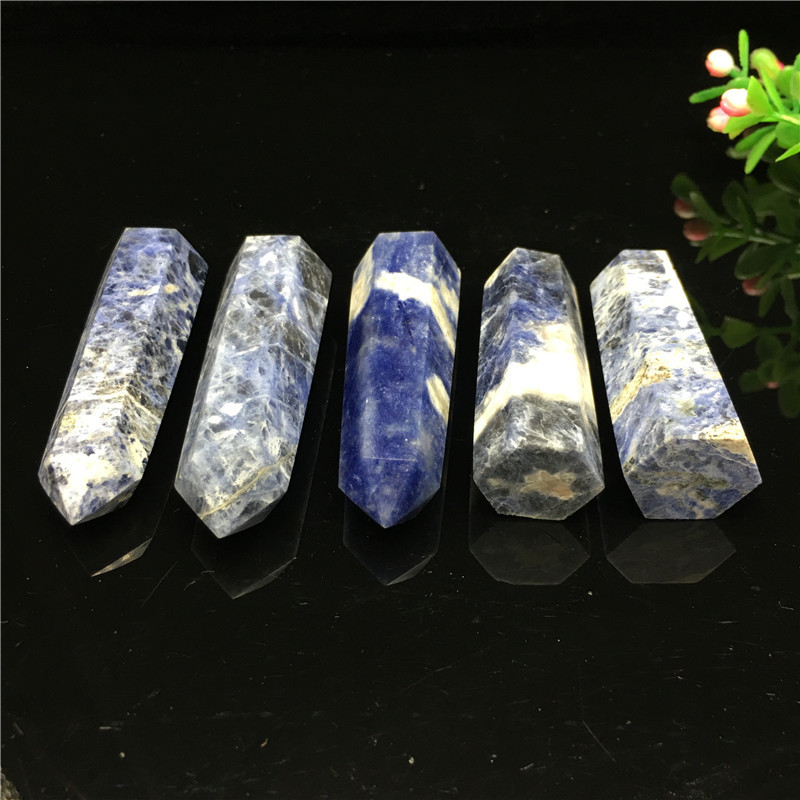 Natural crystal point wholesale wand healing reiki clear blue druzy stone crystal tower for Home Decoration