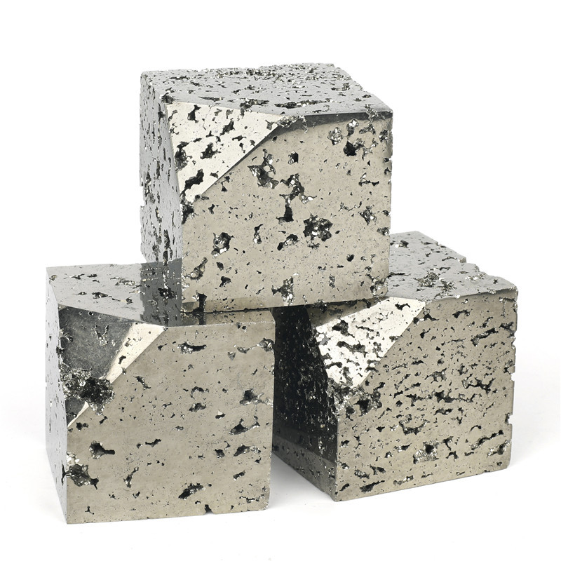 Reiki polished pyrite cubes rough stone chalcopyrite minerals stones natural cube crystal furnishing articles for decoration