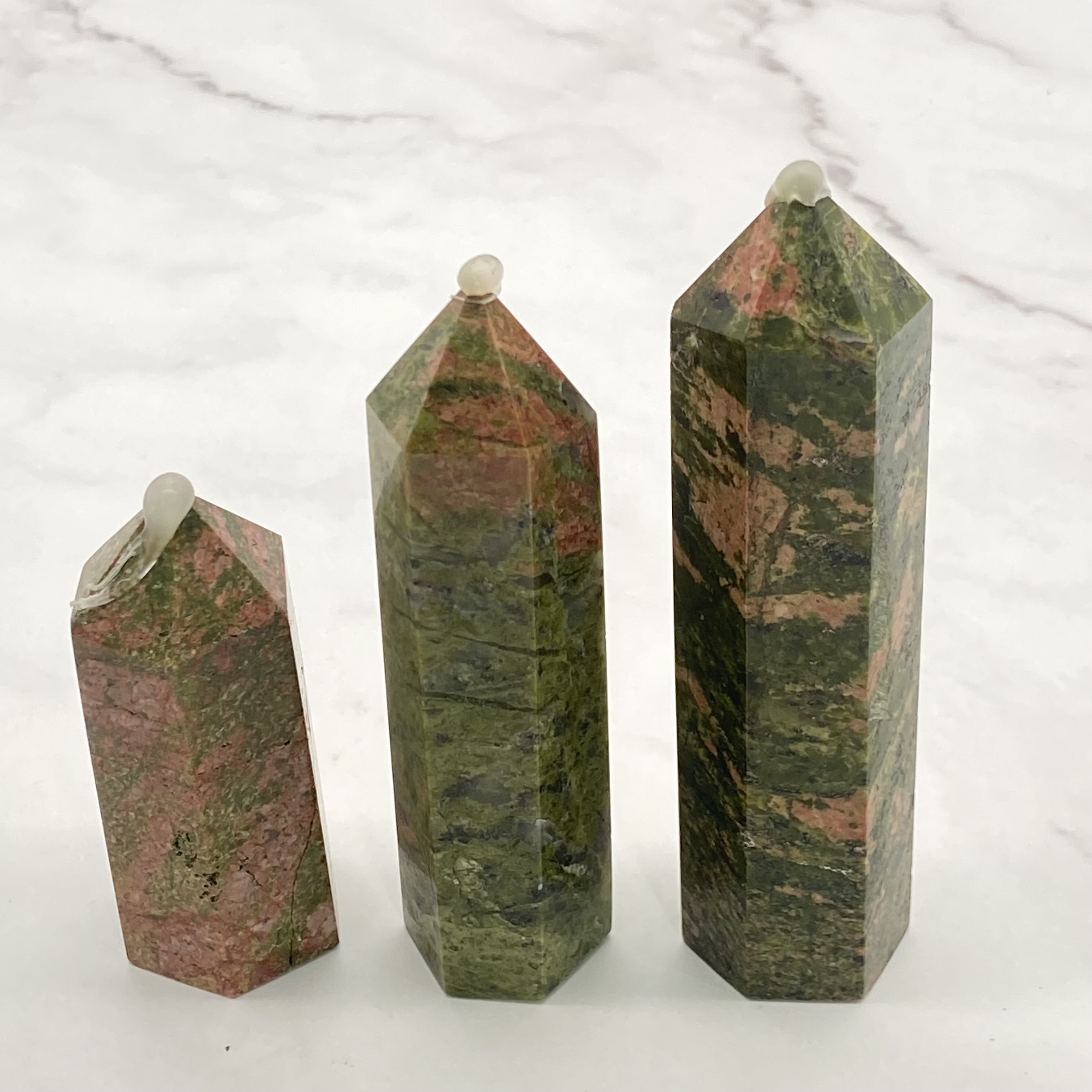 High quality crystals healing stones tower natural crystal point flower green treasure small tower crystal crafts