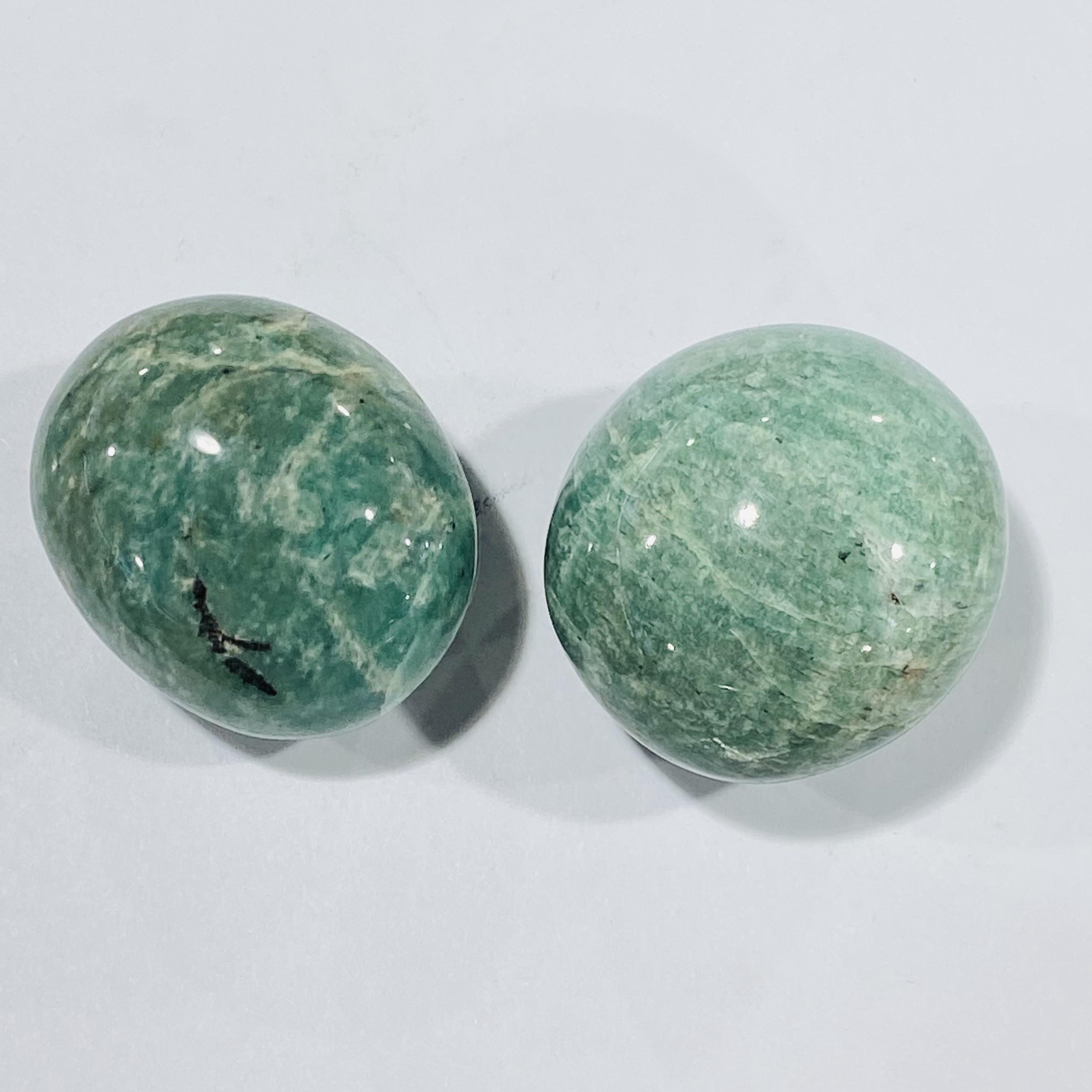 Wholesale Crystal Palm Folk Crafts natural stones crystal healing bulk Amazonite Palm Stone for decoration