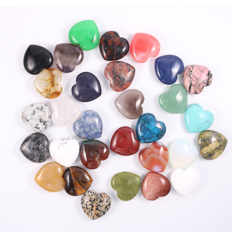 Wholesale good price Natural Healing heart crystal stone polishing heart shaped quartz crystals SAMEI JEWELRY