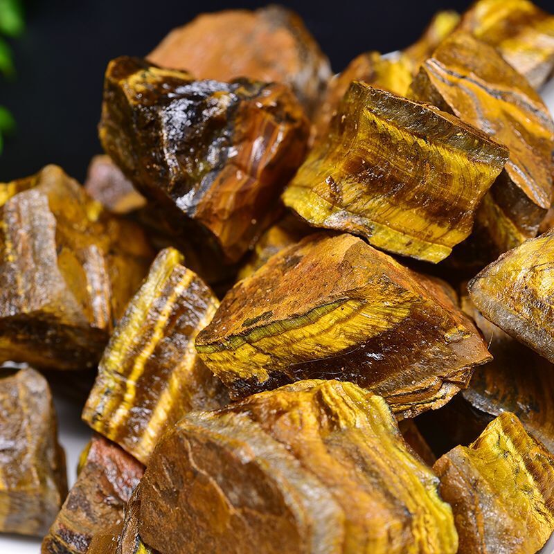 Wholesale natural rough yellow rough tiger's eye stone