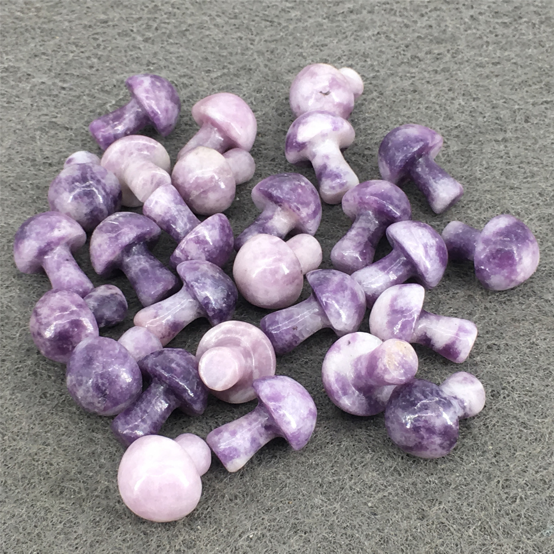 Hot sale crystal healing stone carving natural gemstone mini amethyst mushroom carving craft