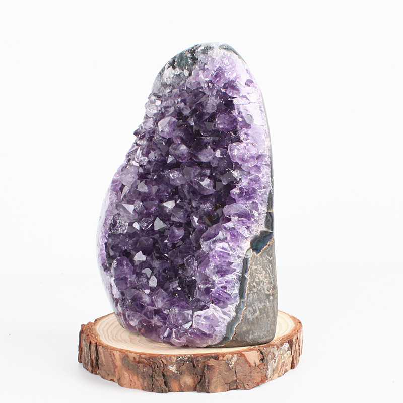 Wholesale high quality amethyst cluster decoration natural healing brazil amethyst cluster geode crystal crafts for gifts