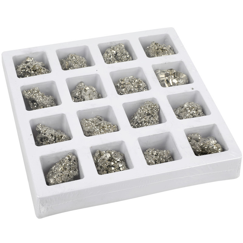 Natural raw stone crystal pyrite ore price wholesale healing pyrite mineral rough raw stone specimens gift box for sale