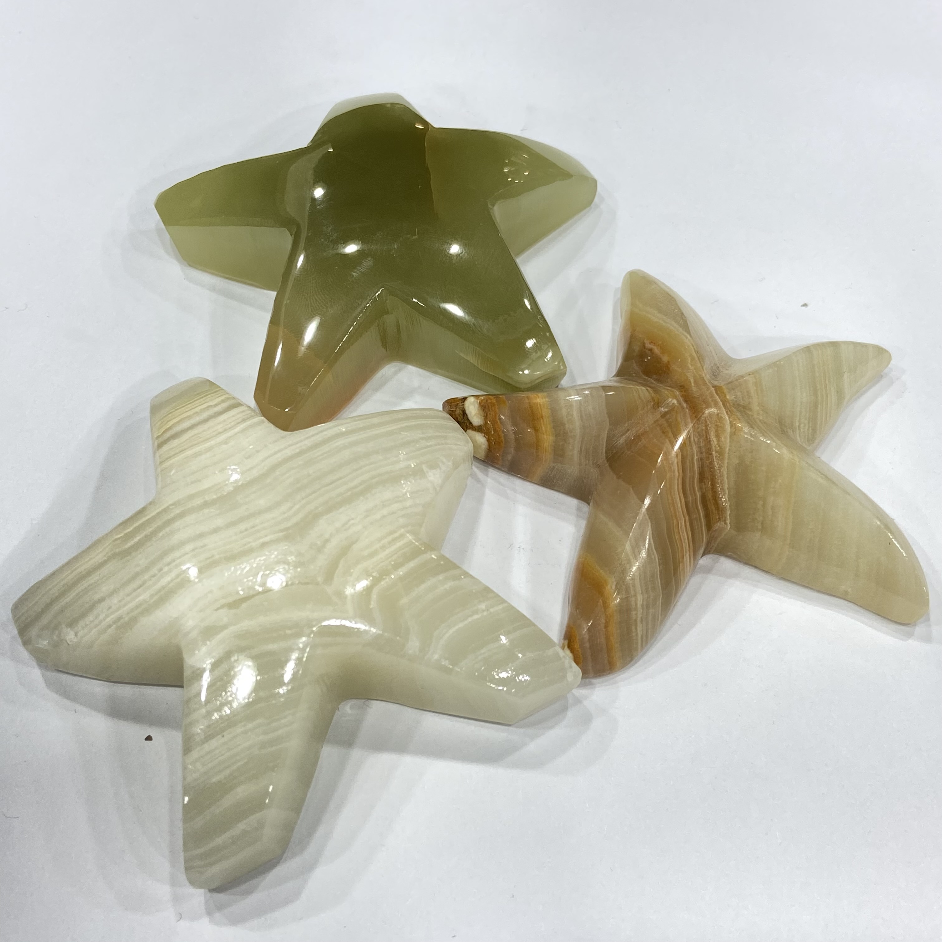 High Quality Natural crystals healing stones Afghanistan jade five-pointed star Carving piece for decoration and gifts