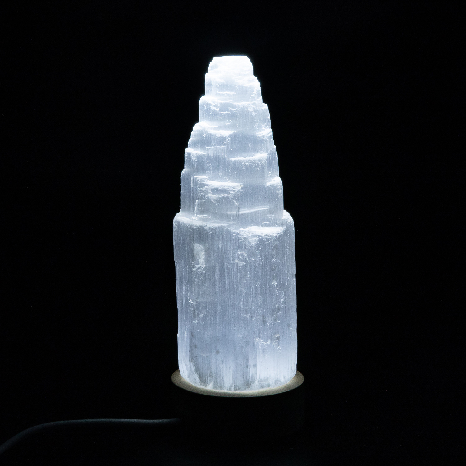 Hot sale natural transparent gypsum tower selenite tower light feng shui and treatment crystal stone decoration and gifts