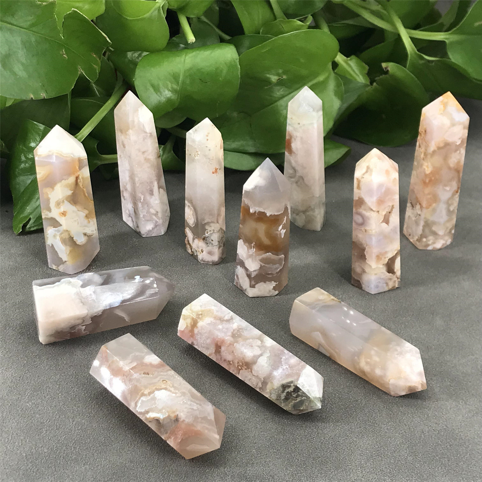 SAMEI JEWELRY Hot item natural crystal healing stone agate point good price feng shui crystal tower stone decoration and gifts