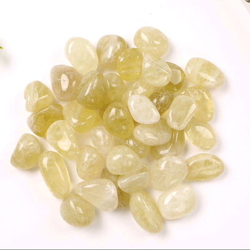 Crystal tumbles healing stone bulk natural yellow crystal gravels small tumble stones polishing for gifts