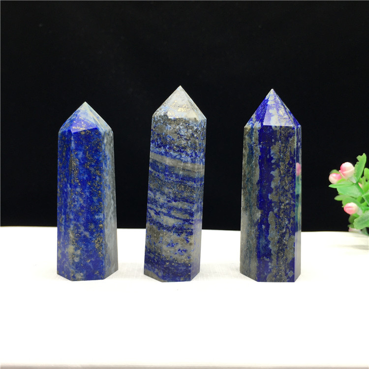 Bulk wholesale natural lapis lazuli fengshui decoration healing reiki lapis lazuli crystal point tower