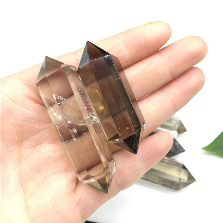 Best selling crystal point wand crafts healing energy tea crystal double point tower wholesale for gifts