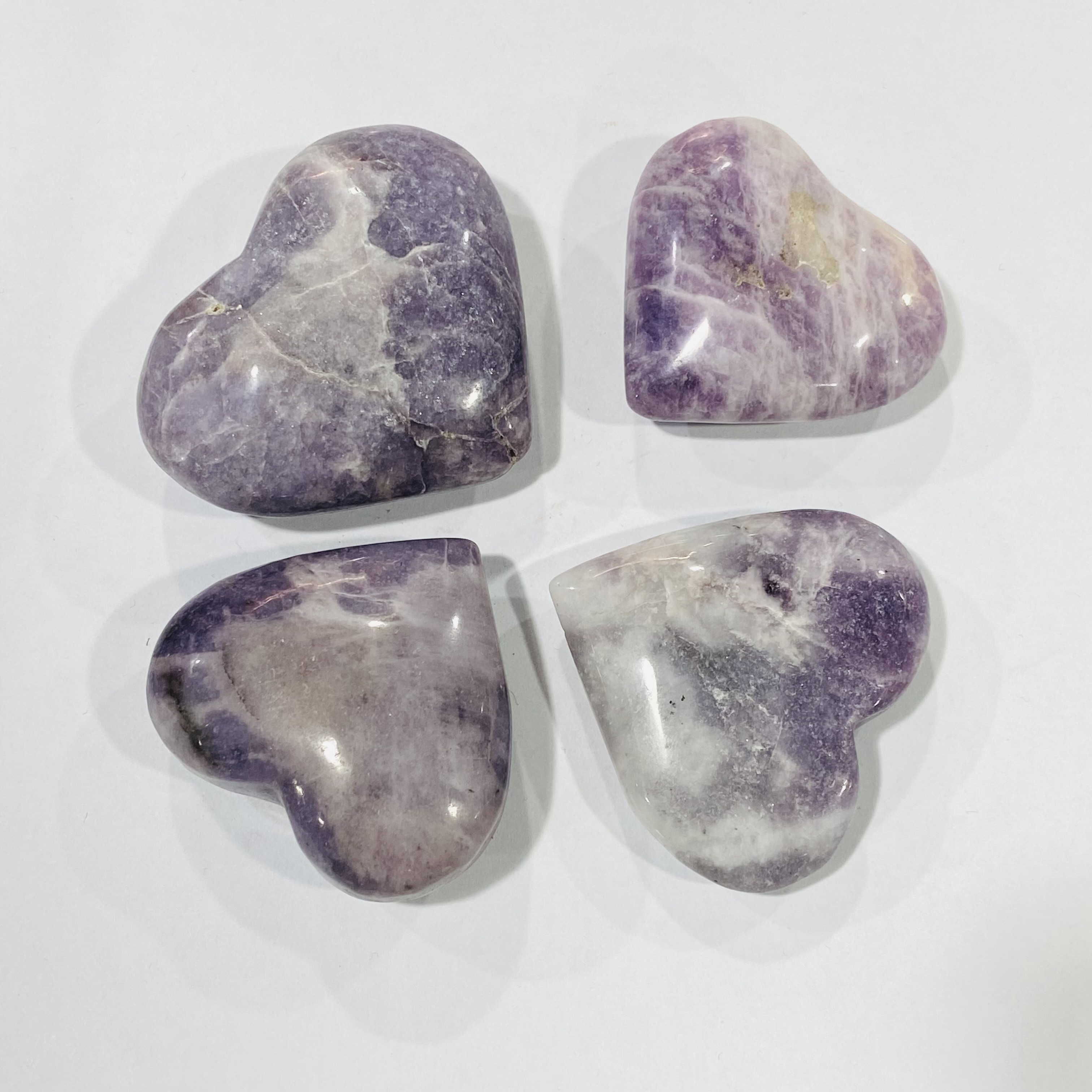 Top saling crystals healing stones purple mica stone Crystal hearts healing crystal for decoration and gifts