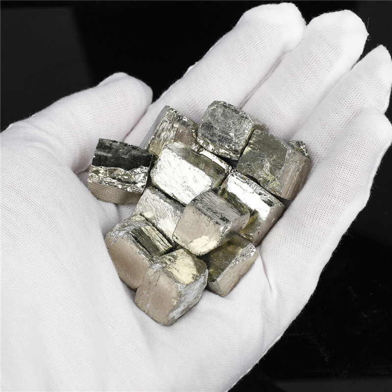 Best selling natural mineral crystals healing stones raw wholesale small square iron pyrite ore rough stone material for sale