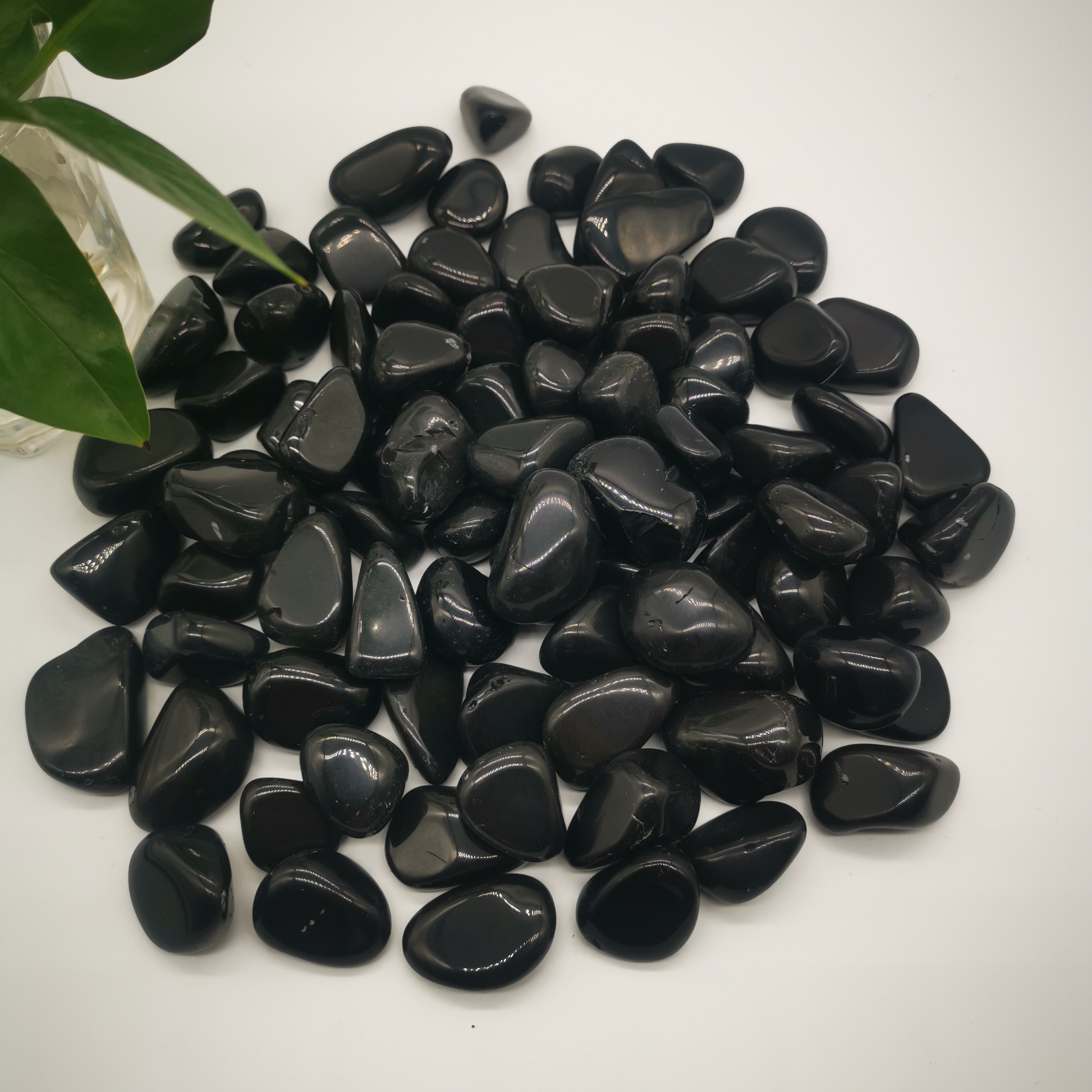 wholesale polished stone obsidian gemstone natural reiki black obsidian tumble stones bulk crystals healing for decoration