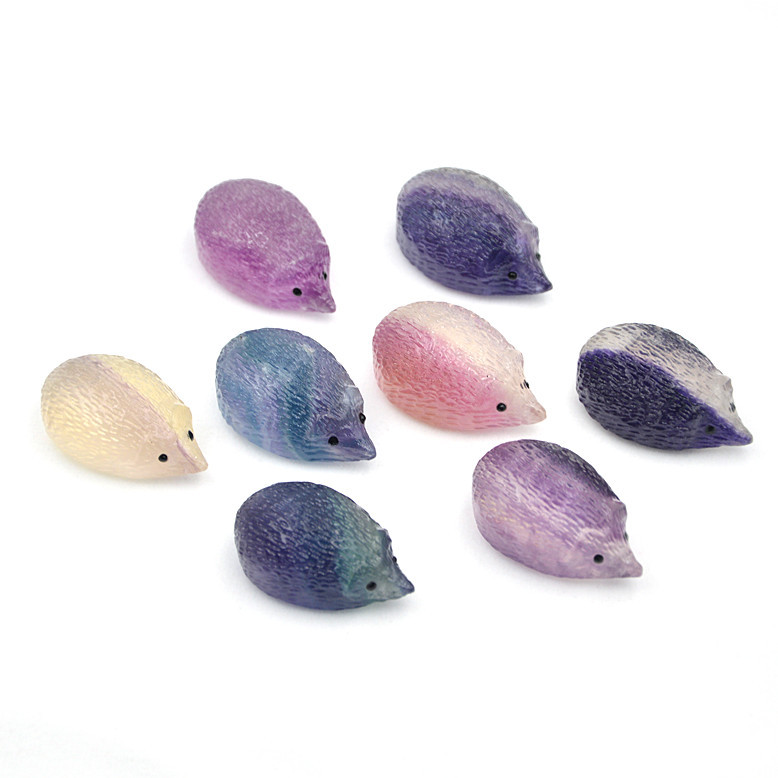 Wholesale crystal carving crafts crystal hedgehog carving crystal healing stone decoration and gifts