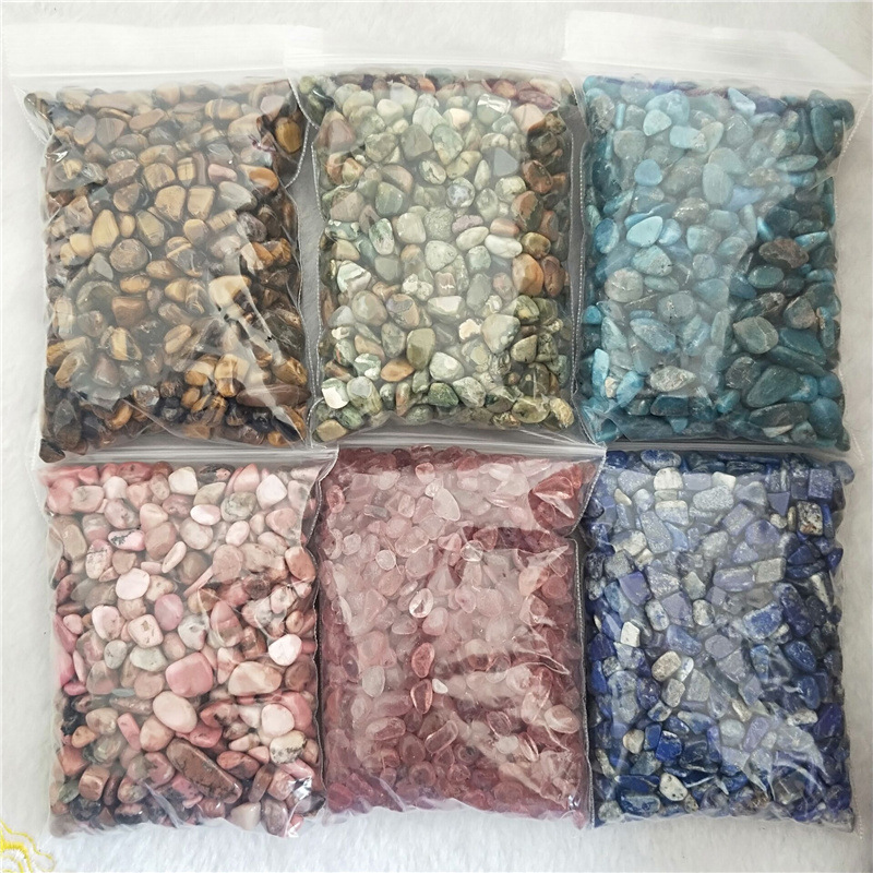 Wholesale natural polished crystal gravel healing reiki quartz crystal tumbled stone for decoration and gifts