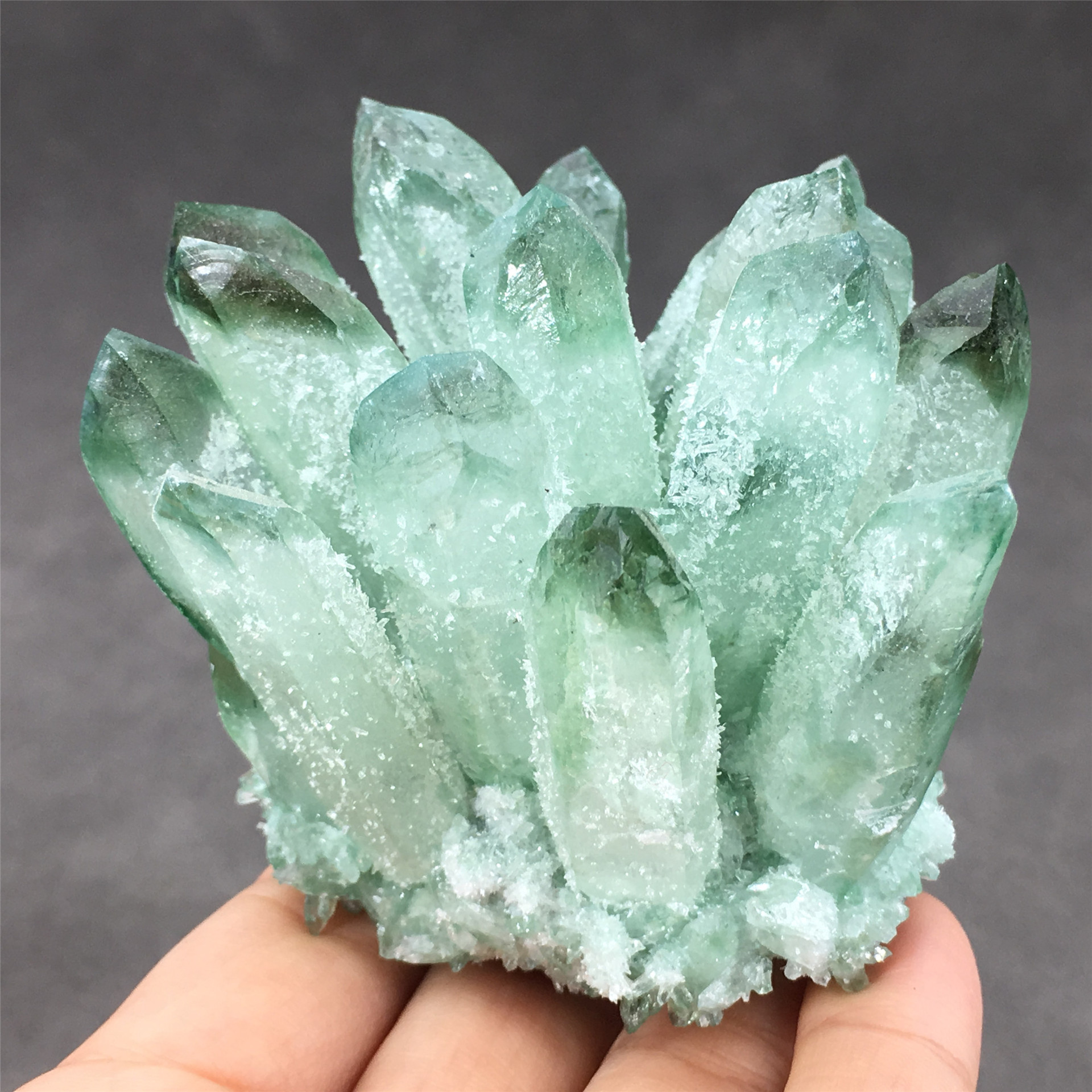 Best selling cluster crystal wholesale folk crafts reiki gemstones natural quartz green crystal cluster for healing