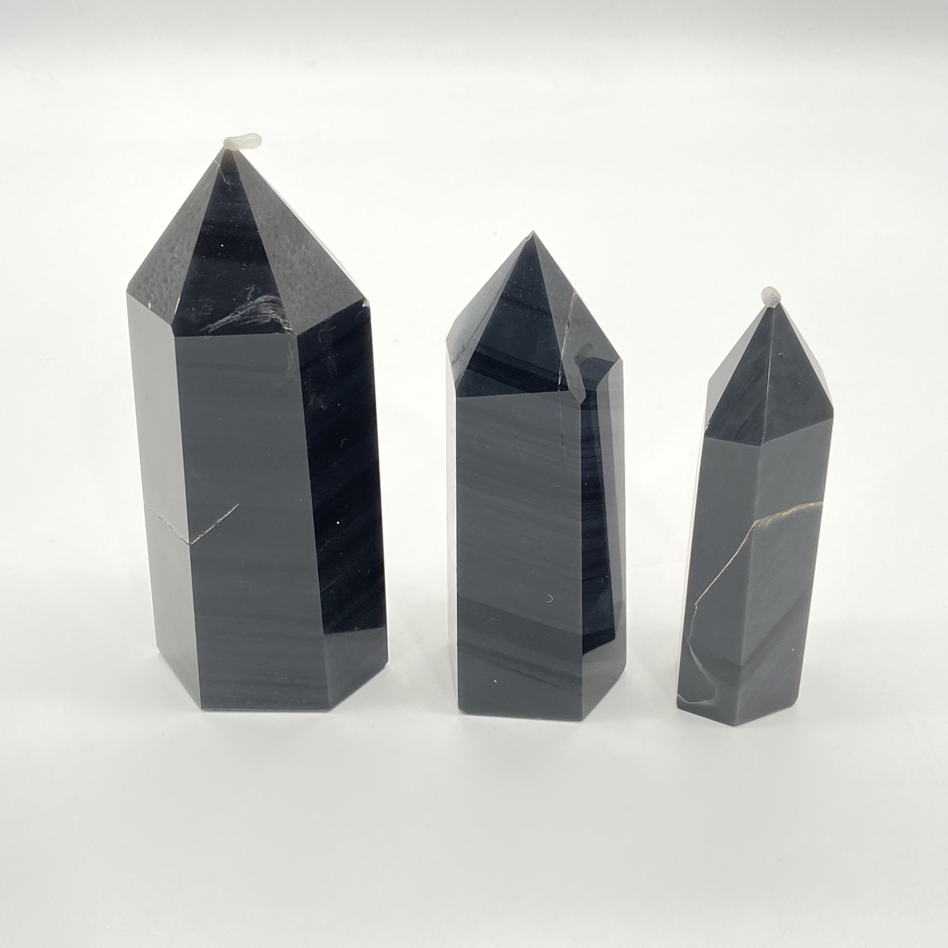 Good quality crystal healing towers reiki bulk natural polished obsidian clear crystal quartz crystal point