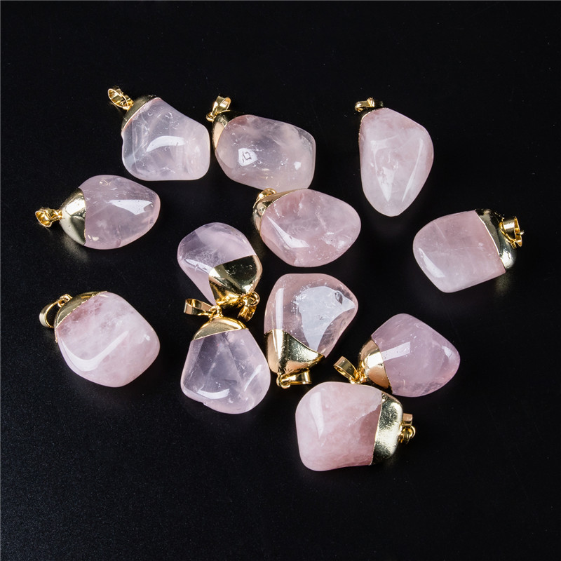 High Quality Natural Gemstone Pendants Multicolor Healing Crystal Jewelry polished stone pendant necklace for decoration