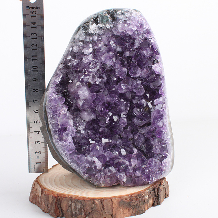 Wholesale high quality amethyst cluster decoration natural healing brazil amethyst cluster geode crystal crafts for gifts