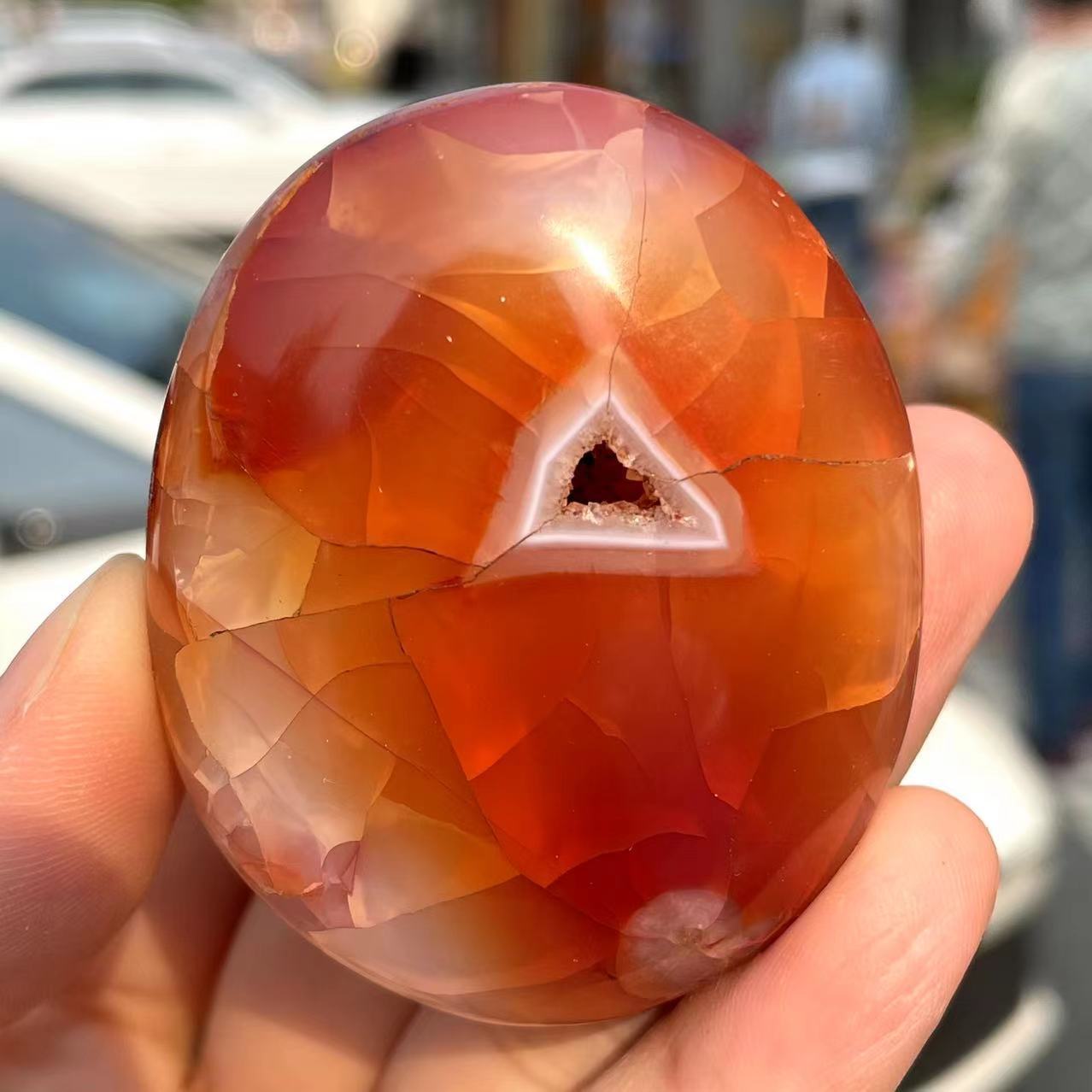 Hot sale healing crystal agate crafts natural polished agate gemstone crystal palms ornamental stones for sale