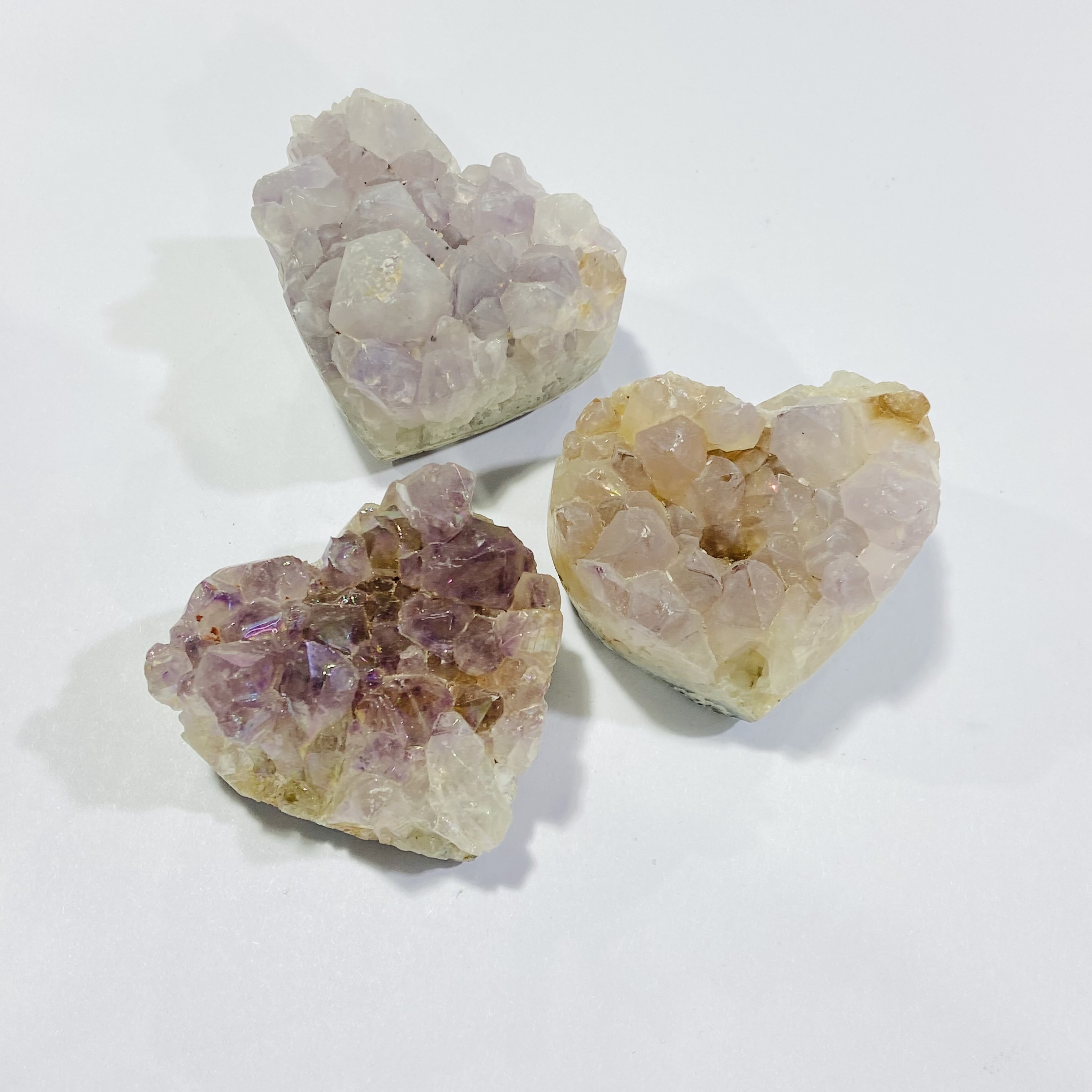 Good quality natural healing amethyst cluster gemstone wholesale crystal plating color amethyst mineral heart shape cluster