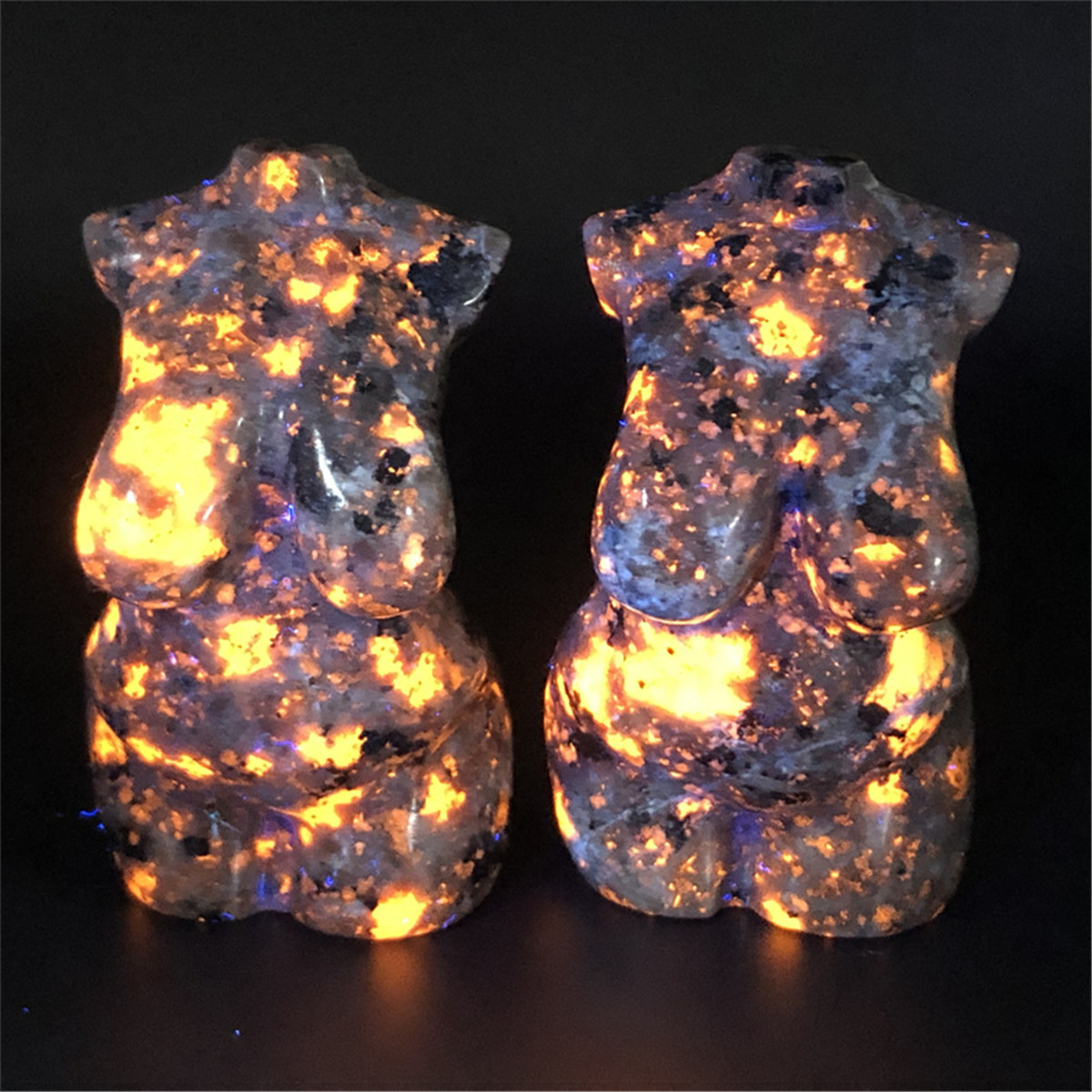 Female body crystal craft carving flame's stone natura crystal carving female model for healing