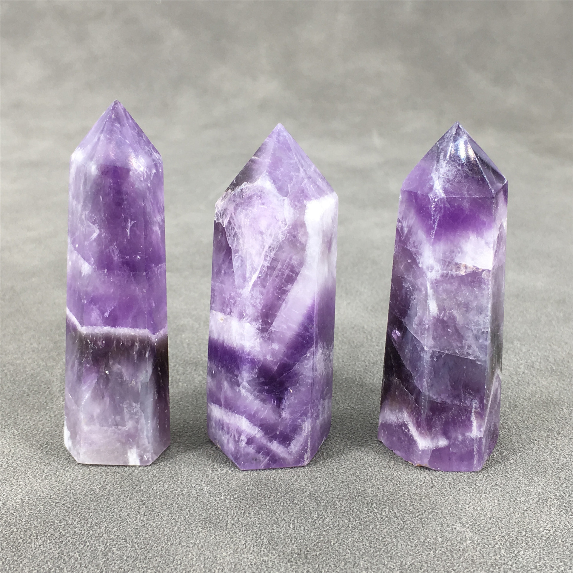 Polished quartz amethyst crystal tower high quality natural healing dream amethyst tower point for fengshui