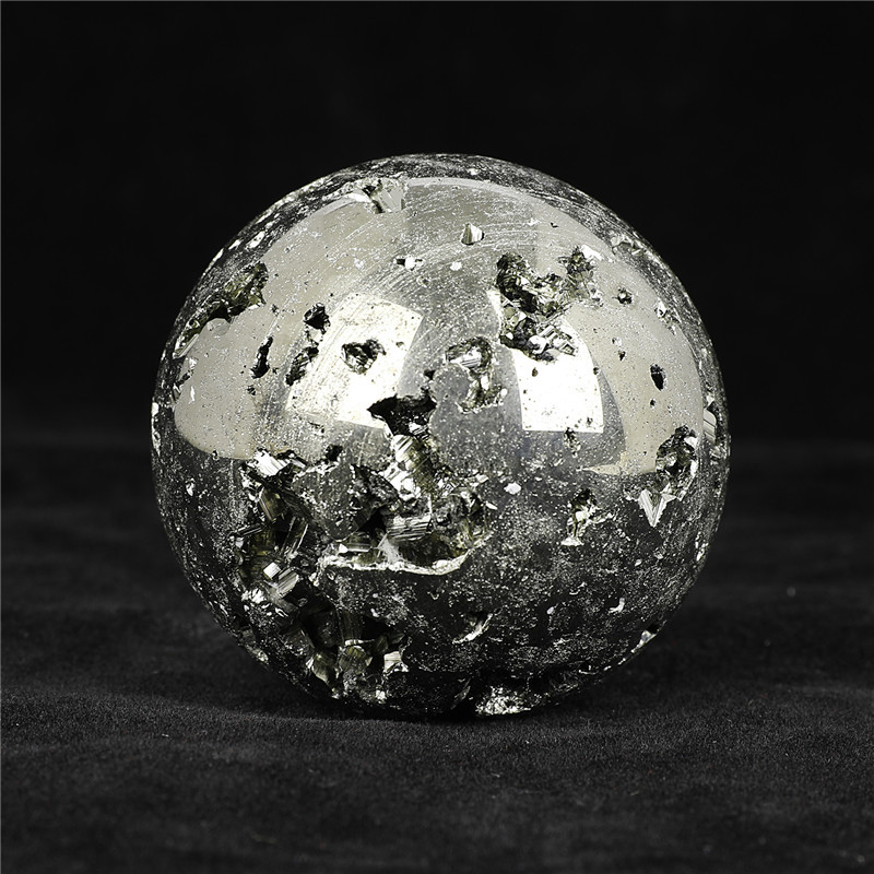 High quality wholesale natural rough crystals stone polished chalcopyrite ore healing crystal ball for decoration