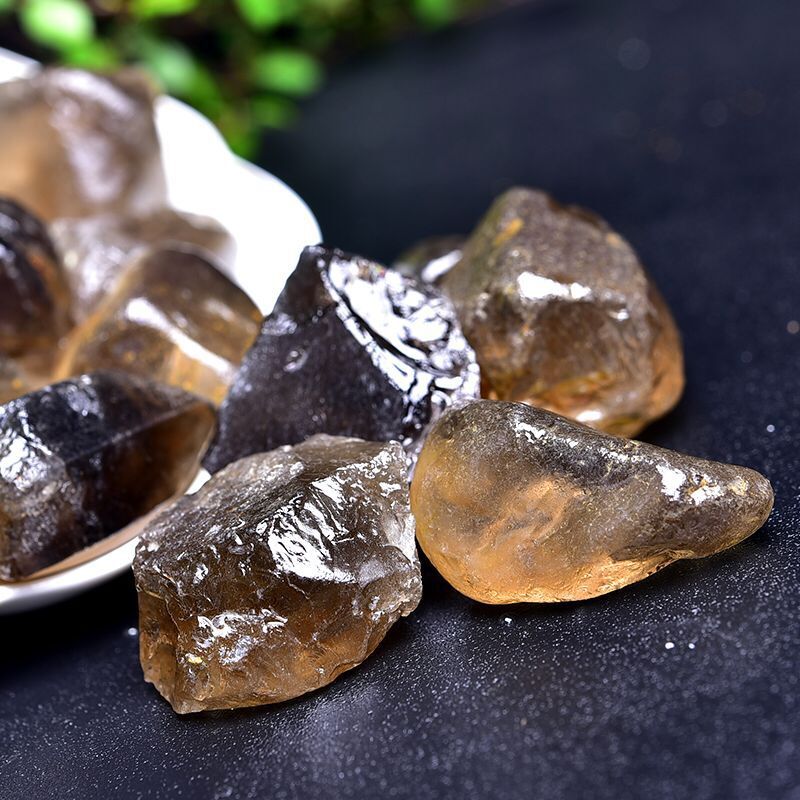 Wholesale natural raw crystal bulk smoked quartz brown healing stone tea crystal rough