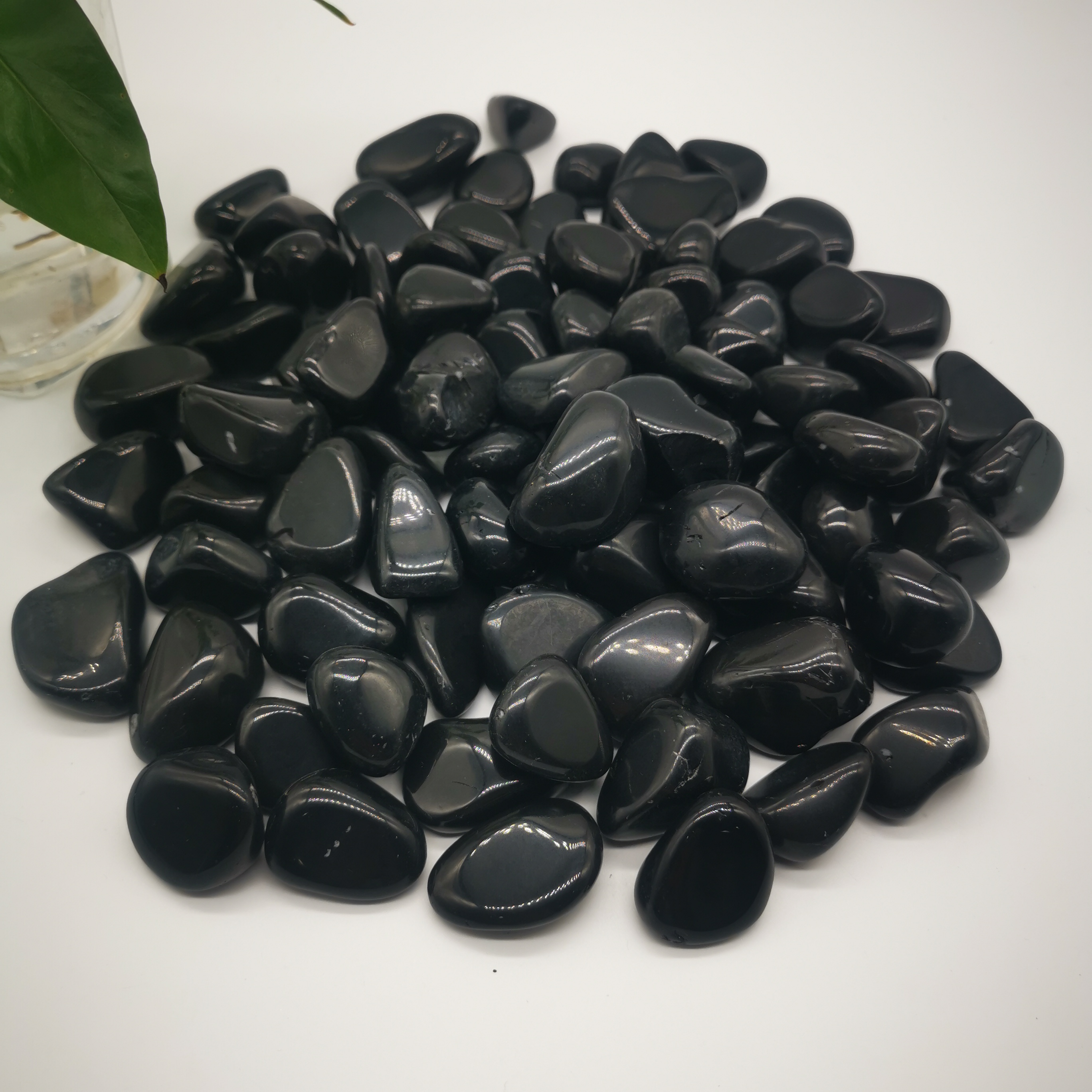 wholesale polished stone obsidian gemstone natural reiki black obsidian tumble stones bulk crystals healing for decoration