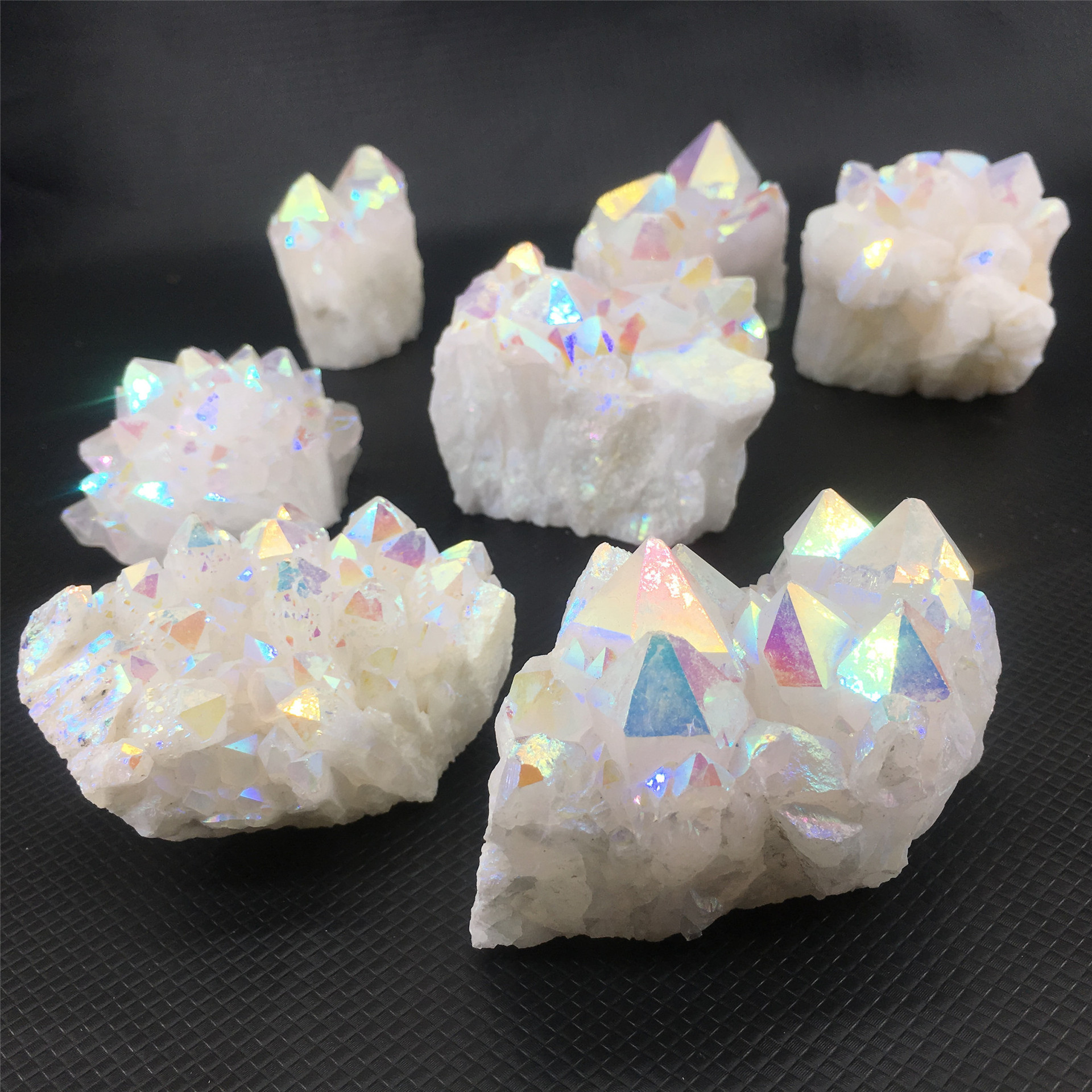 Hot sale good price natural quartz crystal electroplate aura cluster crystals healing stones Samei Jewelry