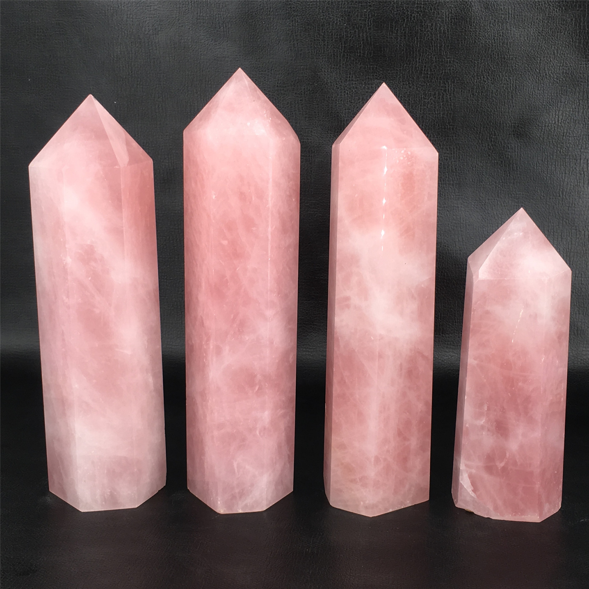 SAMEI JEWELRY crystal tower point wholesale good price natural healing rose quartz crystal large tower for decoration