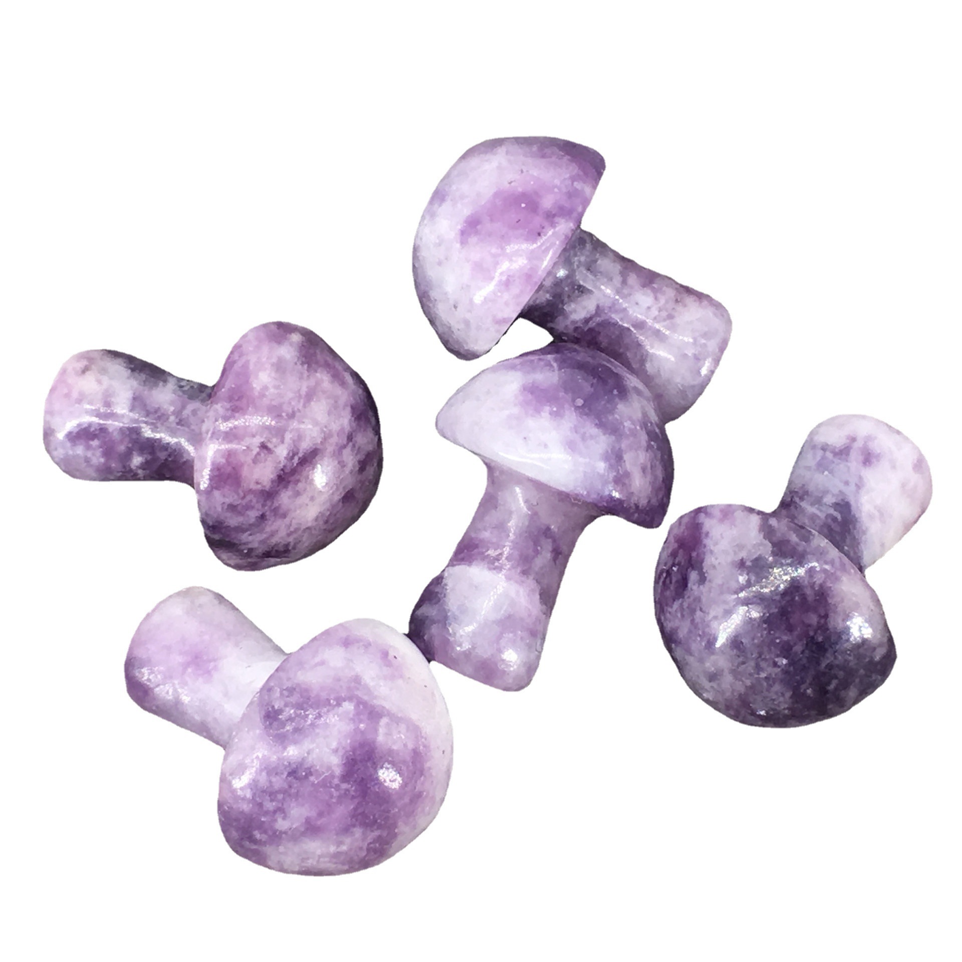 Hot sale crystal healing stone carving natural gemstone mini amethyst mushroom carving craft