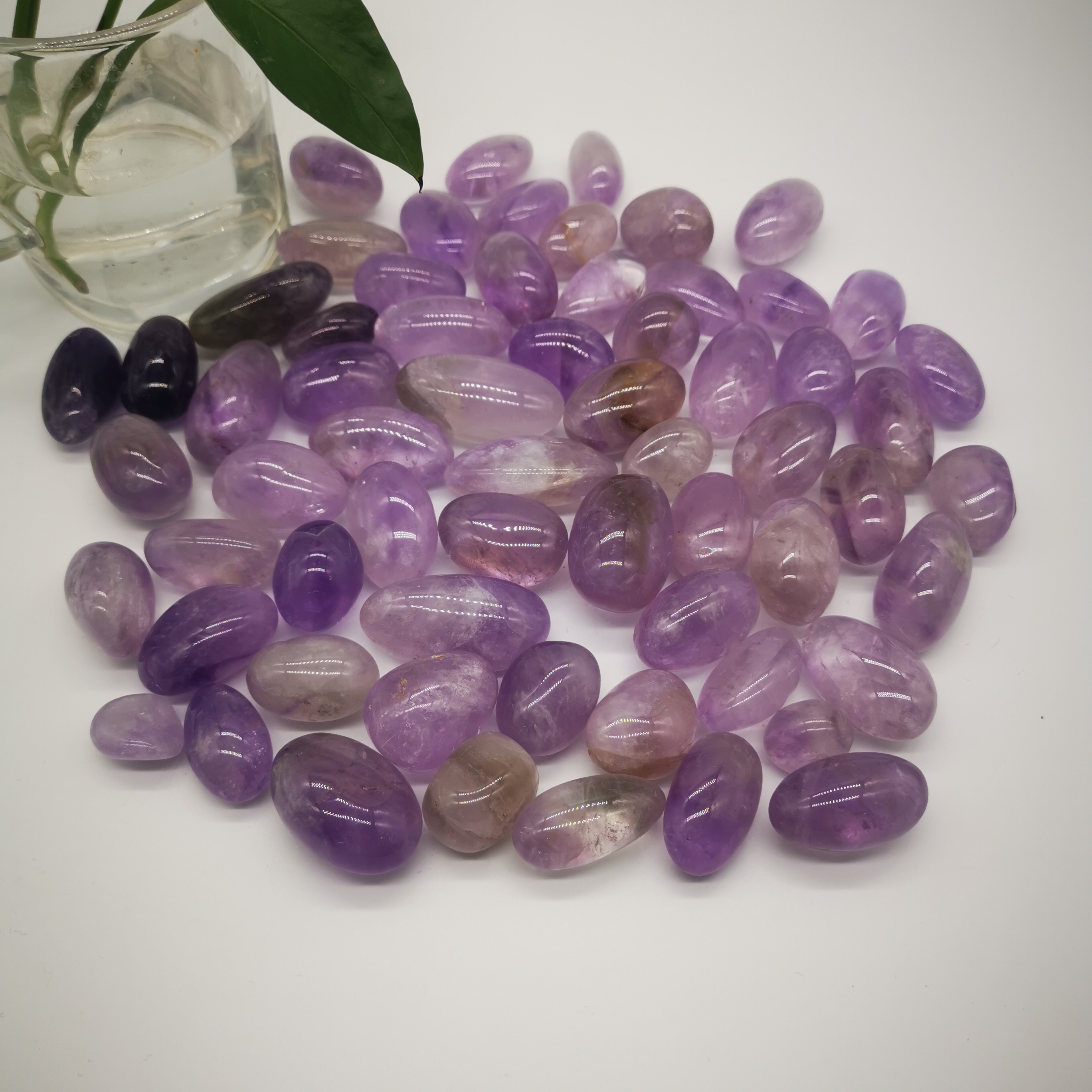 Good quality polished amethyst stone natural gemstone high quality reiki amethyst crystal tumble stone for decoration