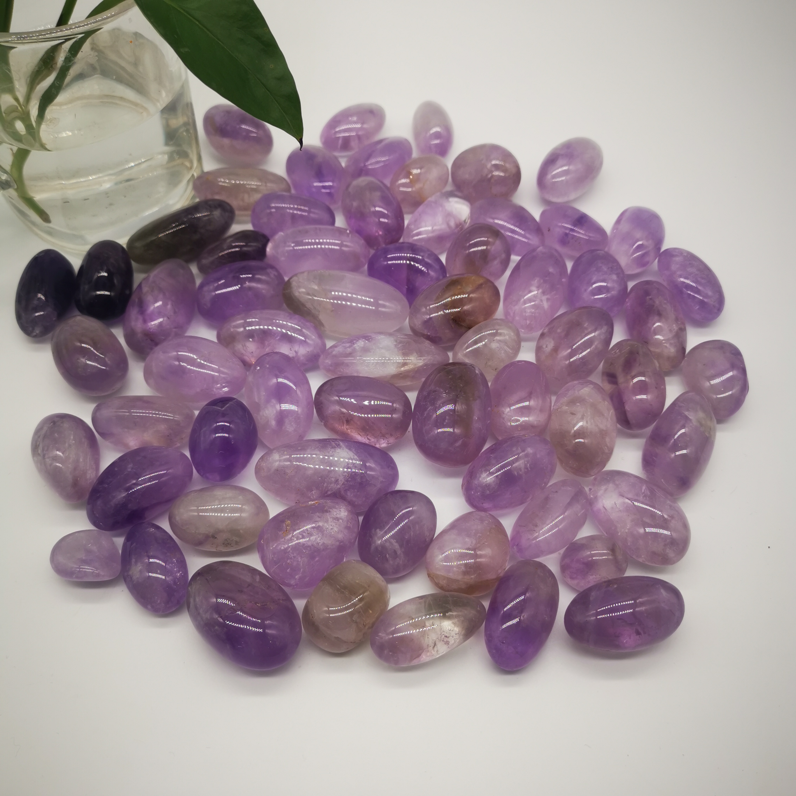 Good quality polished amethyst stone natural gemstone high quality reiki amethyst crystal tumble stone for decoration