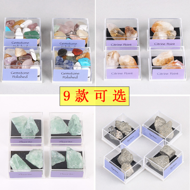 Natural raw mineral crystal healing stone wholesale various mixed reiki crystal ore mineral rough stone for gift box