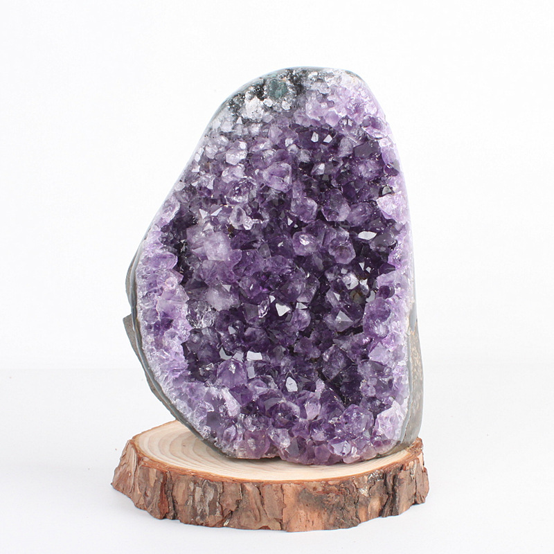 Wholesale high quality amethyst cluster decoration natural healing brazil amethyst cluster geode crystal crafts for gifts