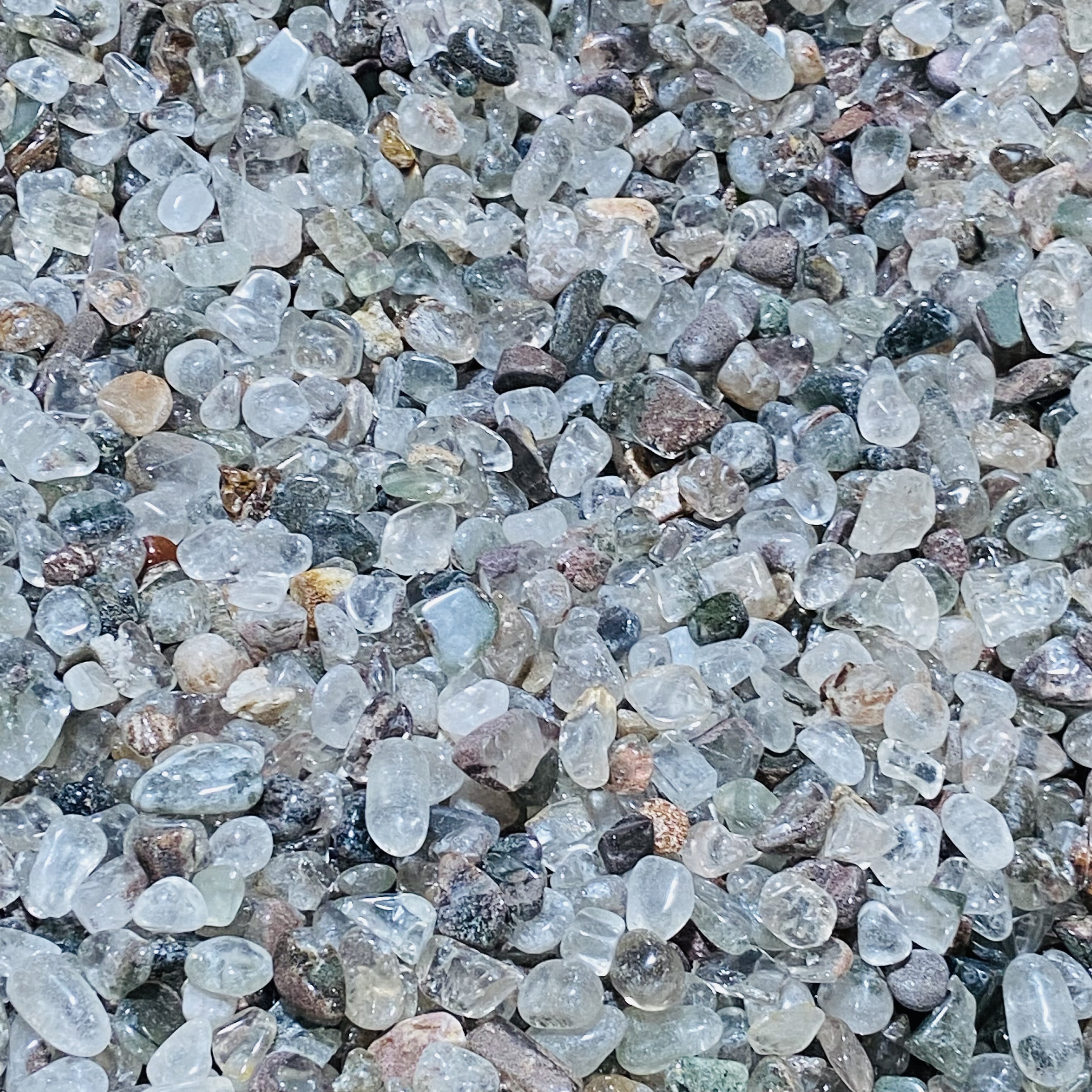 High Quality Natural Rock polishing green ghost crystal tumbled gravel crystals healing stones for decoration