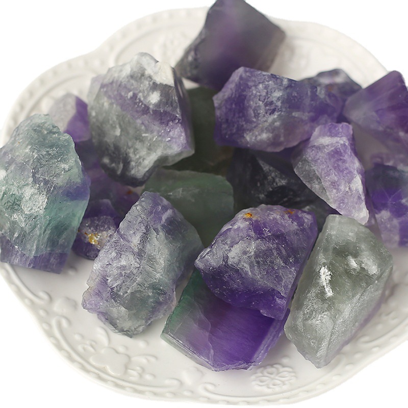 Wholesale natural color fluorite rough rough color fluorite color fluorite garden decorative stone