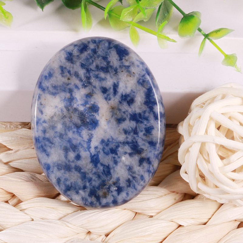 Wholesale High Quality Natural Polished Oval thumb stone worry stone bulk healing crystal massage stones for sale