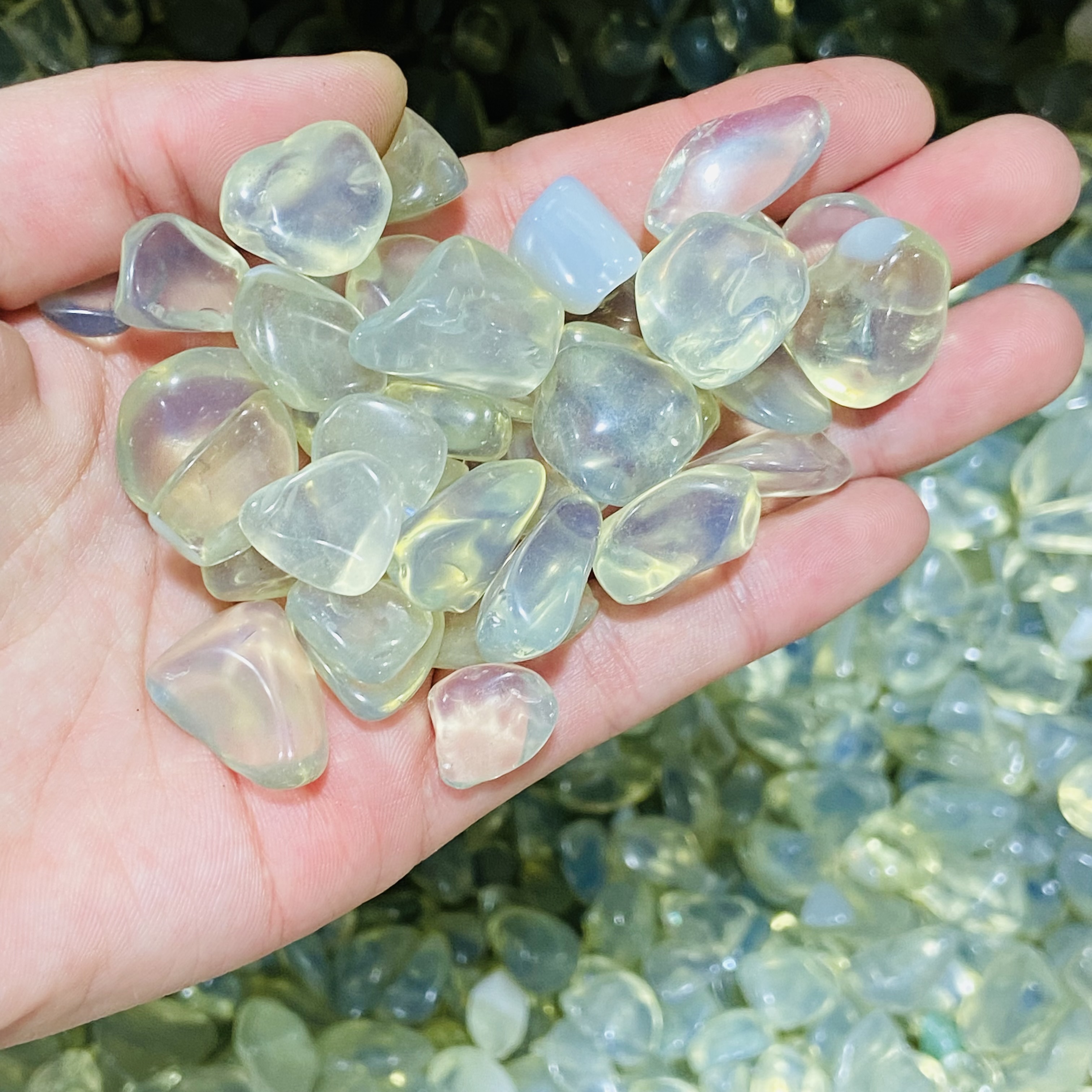 Healing stones and crystals high quality artificial opal crystal tumbled stone fengshui for decoration and gifts