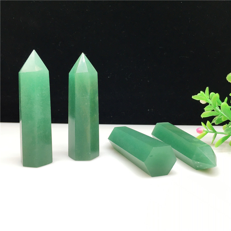 Wholesale Bulk 6-9cm Natural Healing Stones polished green dong ling jade crystal quartz tower