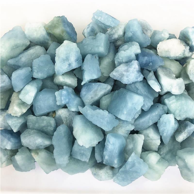 High quality bulk raw stones healing crystal natural rough aquamarine gemstone wholesale for decoration