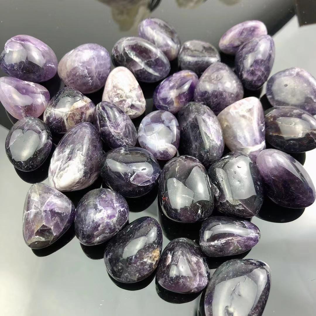 Crystal tumbled gravel crystals healing stones natural reiki deep amethyst raw stone polished crystal stone tumbled