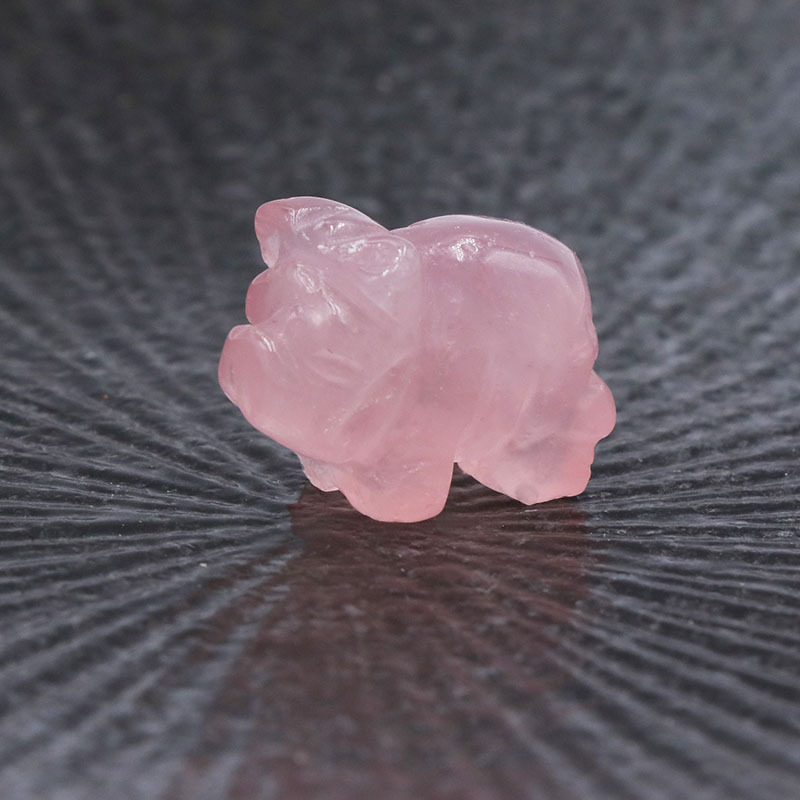 Wholesale Natural Gemstone Healing Crystal Animal Hand Carved Crafts 1.5 inch Crystal Carvings Pig Decoration For Souvenirs